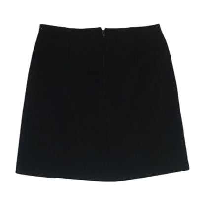 Vintage Black Solid Mini Skirt