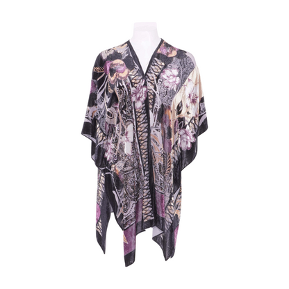 Black Floral Cardigan