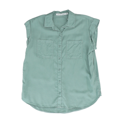 Green Petite Button Down