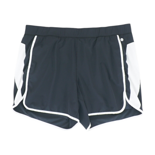 Black Solid Active Shorts
