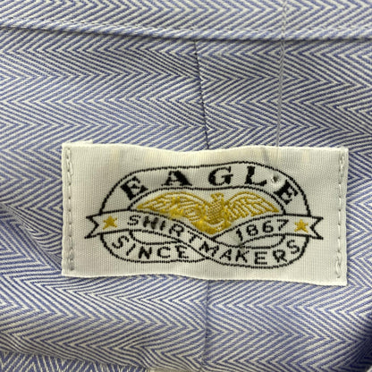 Vintage Blue Chevron Long Sleeve Button Down