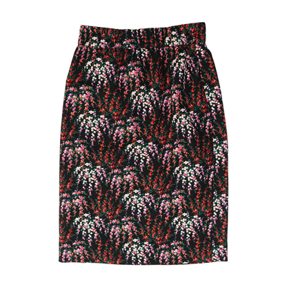 Black Floral Midi Skirt