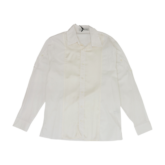 Ivory Solid Long Sleeve Button Down