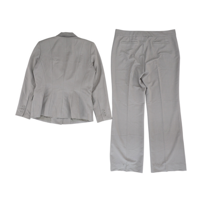 Gray Solid Pant Suit