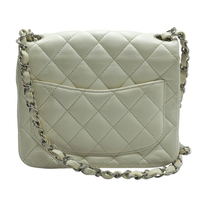 Classic Mini Square Flap Bag in White