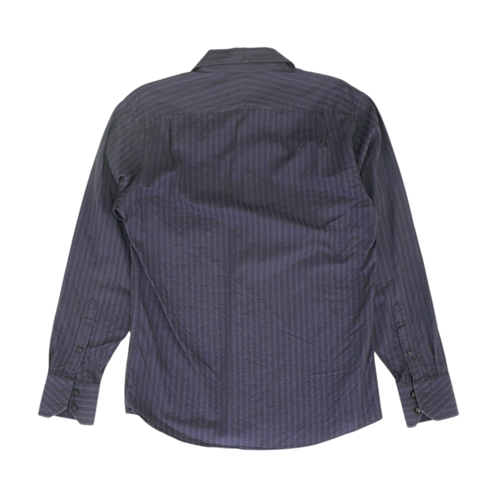 Purple Striped Long Sleeve Button Down