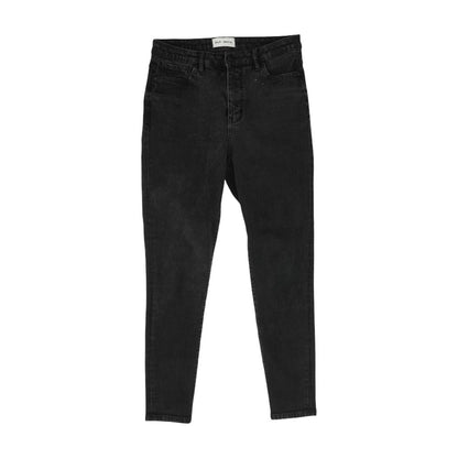 Beige Solid High Rise Skinny Leg Jeans