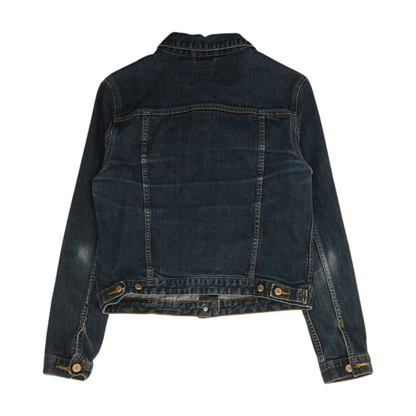 Blue Solid Denim Jacket