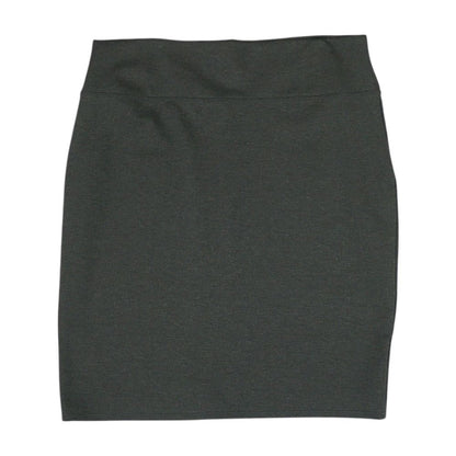 Charcoal Solid Midi Skirt