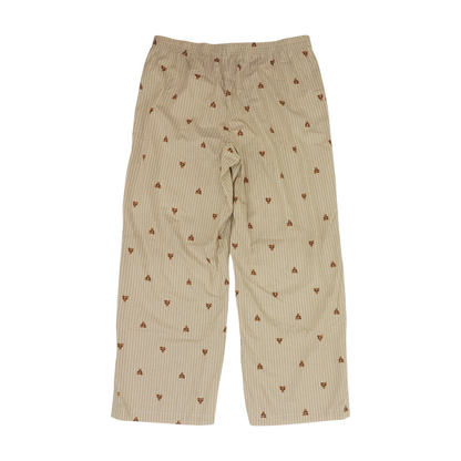 Beige Striped Pajama Bottom