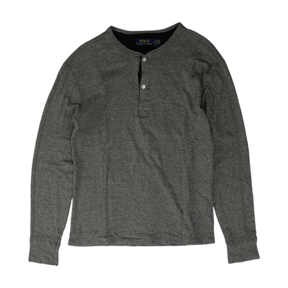 Gray Solid Henley T-Shirt