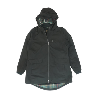 Black Solid Rain Coat