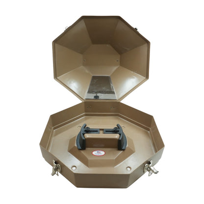 Beige Western Hat with Metal Hat Box