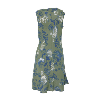 Green Petite Floral Midi Dress