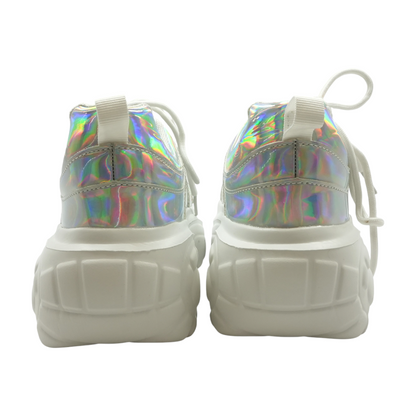 Silver Low-Top Athletic Shoes