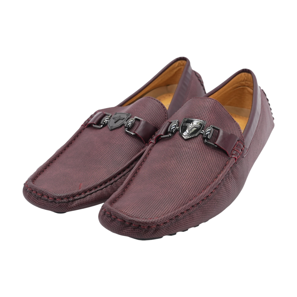 Maroon Slip-On Dress Shoes
