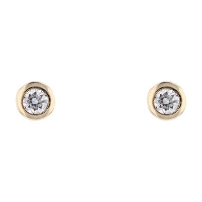 1/10 ctw 10K Yellow Gold Lab Grown Diamond Stud Earrings