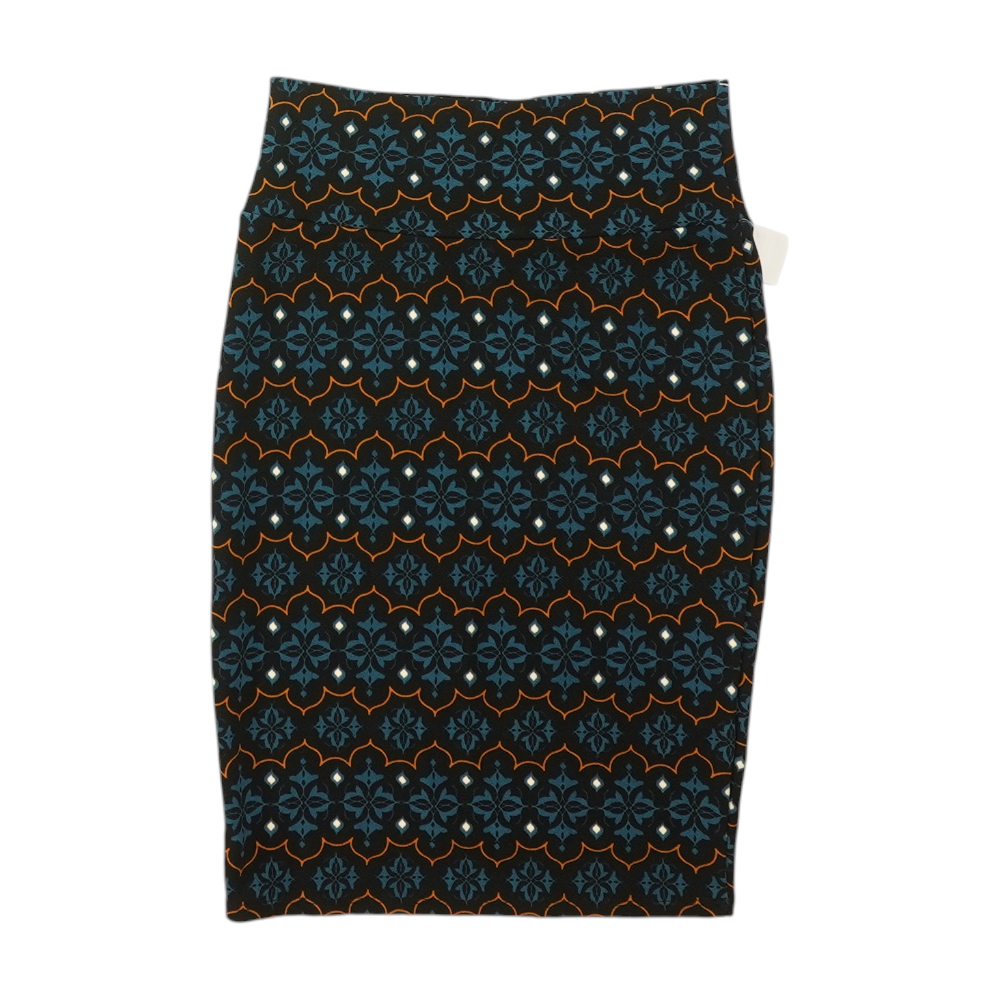 Black Print Mini Skirt