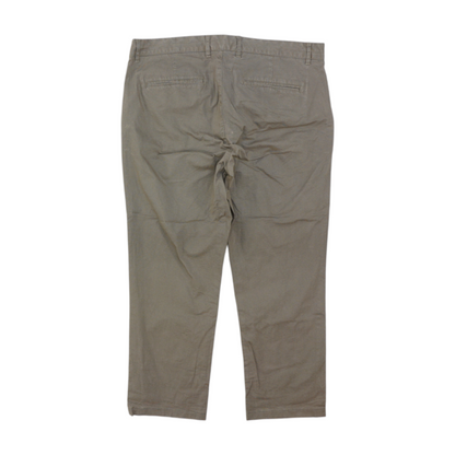 Beige Abstract Regular Pants
