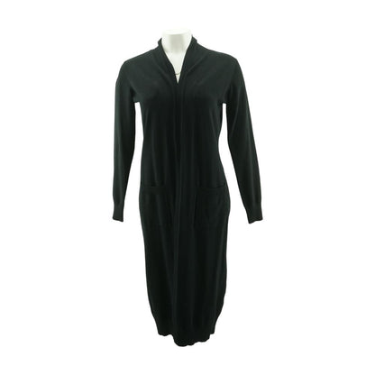 Black Solid Cardigan Sweater