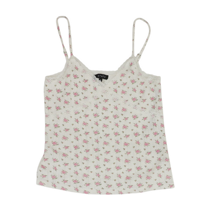 White Floral Pajama Top