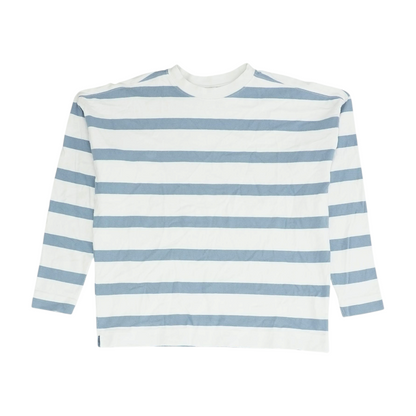 White Striped Sweatshirt Pullover