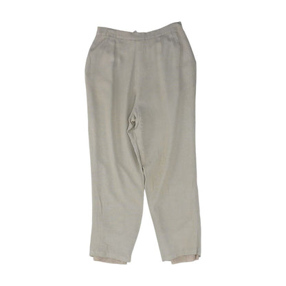 Vintage Beige Solid Slack Dress Pants