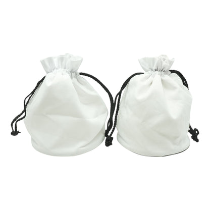 White 2PC Drawstring Dustbags