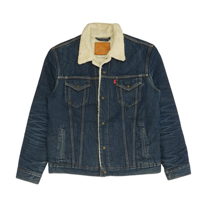 Blue Solid Denim Jacket