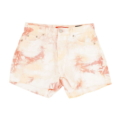 Orange Tie Dye Denim Shorts