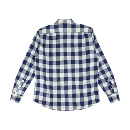 Blue Check Long Sleeve Button Down