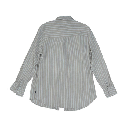 Beige Striped Button Down