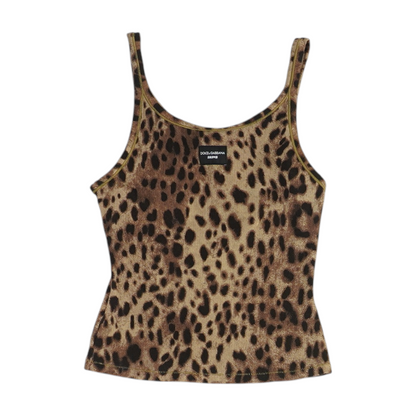 Brown Animal Print Blouse