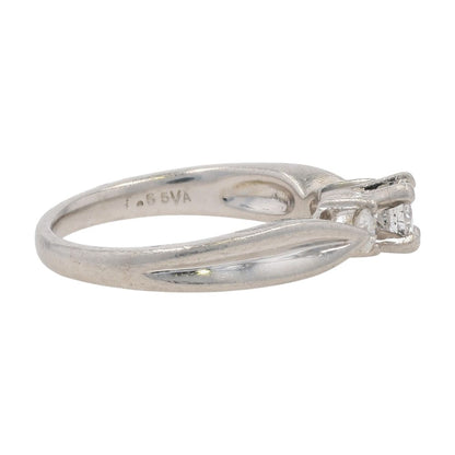 .33 Ct and .16 Ct Platinum Three Diamond Engagement Ring