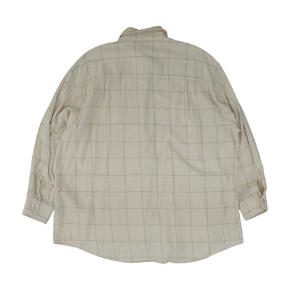Beige Check Button Down