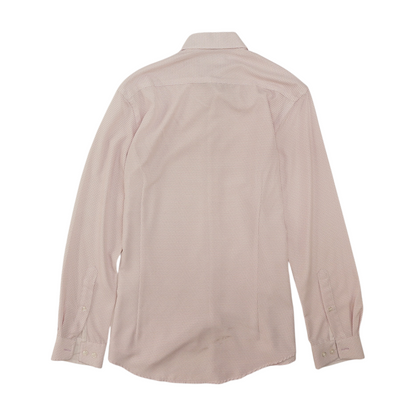 Pink Print Long Sleeve Button Down