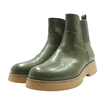 Olive Ankle Boots