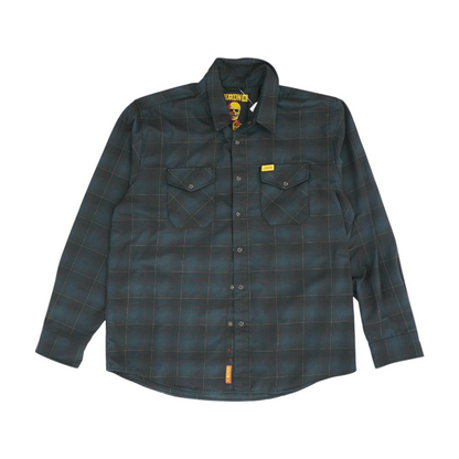 Charcoal Plaid Long Sleeve Button Down