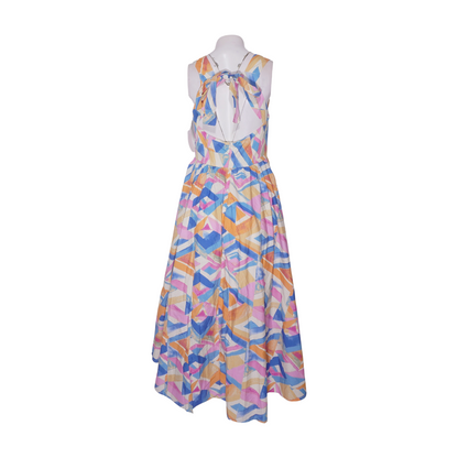 Multi Abstract Midi Dress