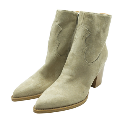Beige Ankle Boots