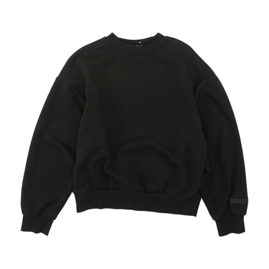 Black Solid Sweatshirt Pullover
