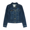Vintage America Blue Solid Denim Jacket – Image 1