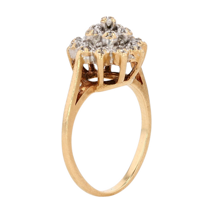 10K Two-Tone Gold Diamond Fashion Ring