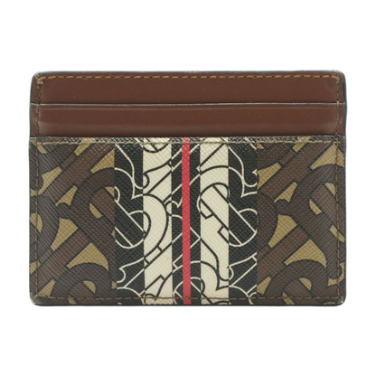 Brown Sandon TB Monogram Canvas Card Case