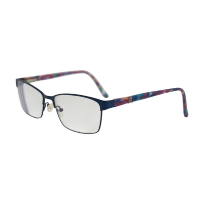 Nicole Miller Navy Carman Rectangle Prescription Eyewear – Image 1