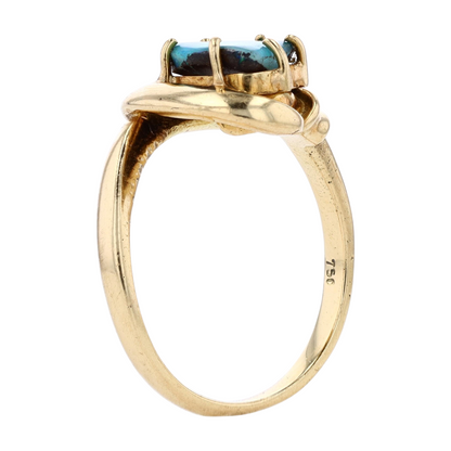 18K Yellow Gold Opal Fashion Ring