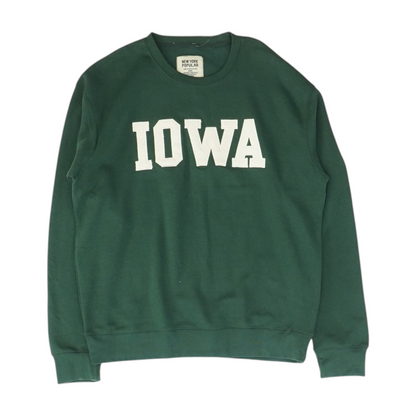 Green Solid Sweatshirt Pullover