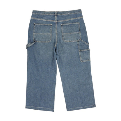 Blue High Rise Wide Leg Jeans