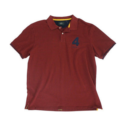Red Solid Short Sleeve Polo