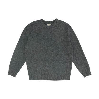 Gray Solid Pullover Sweater